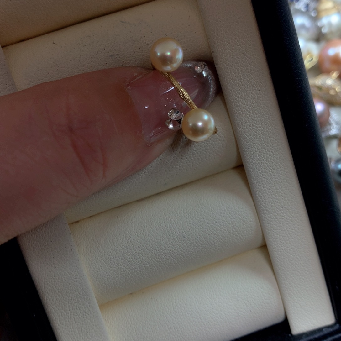 海水珍珠戒指银S925镶嵌