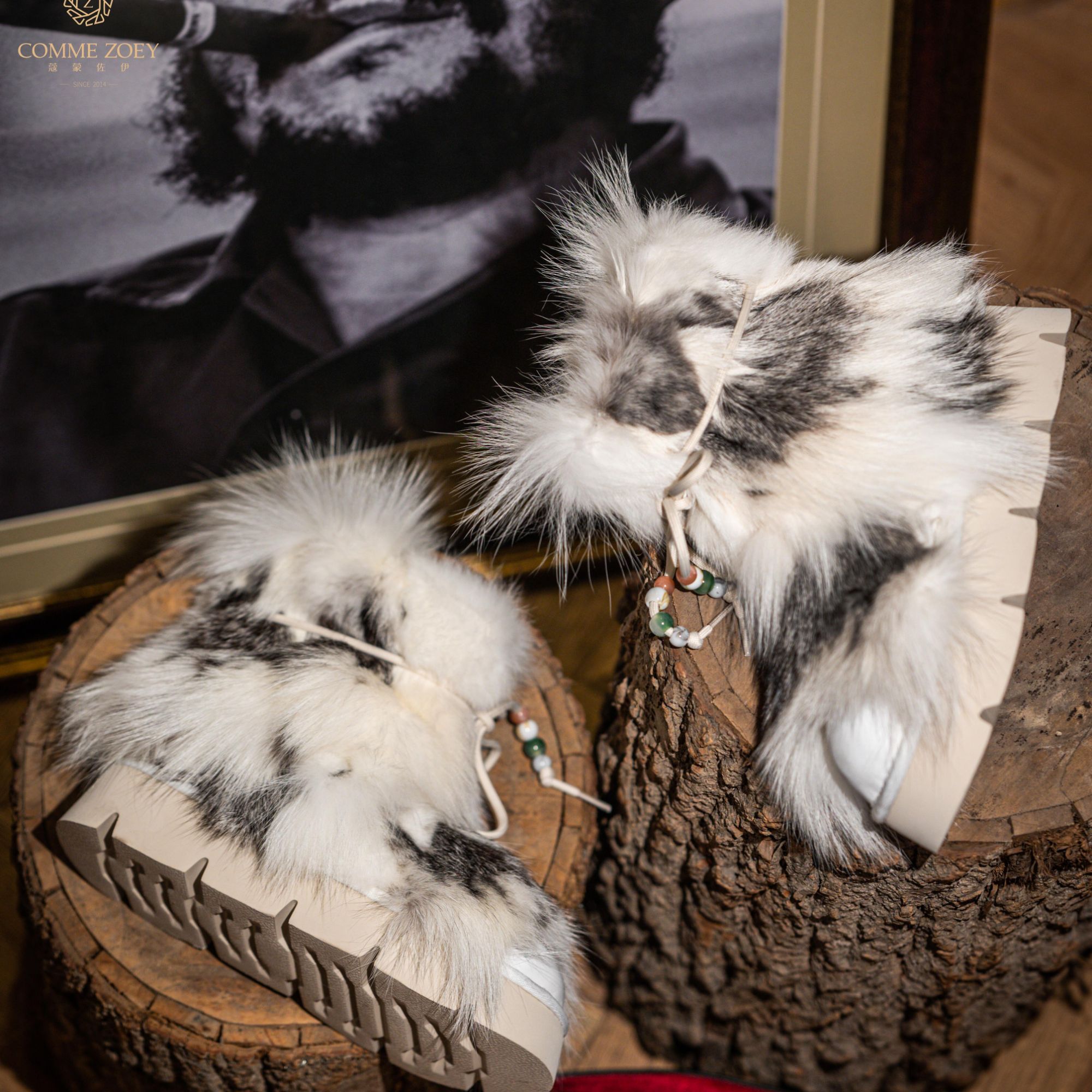 毛毛控时髦精bi入|du家狐狸毛厚底5cm皮毛一体雪地靴女氛围感拉满