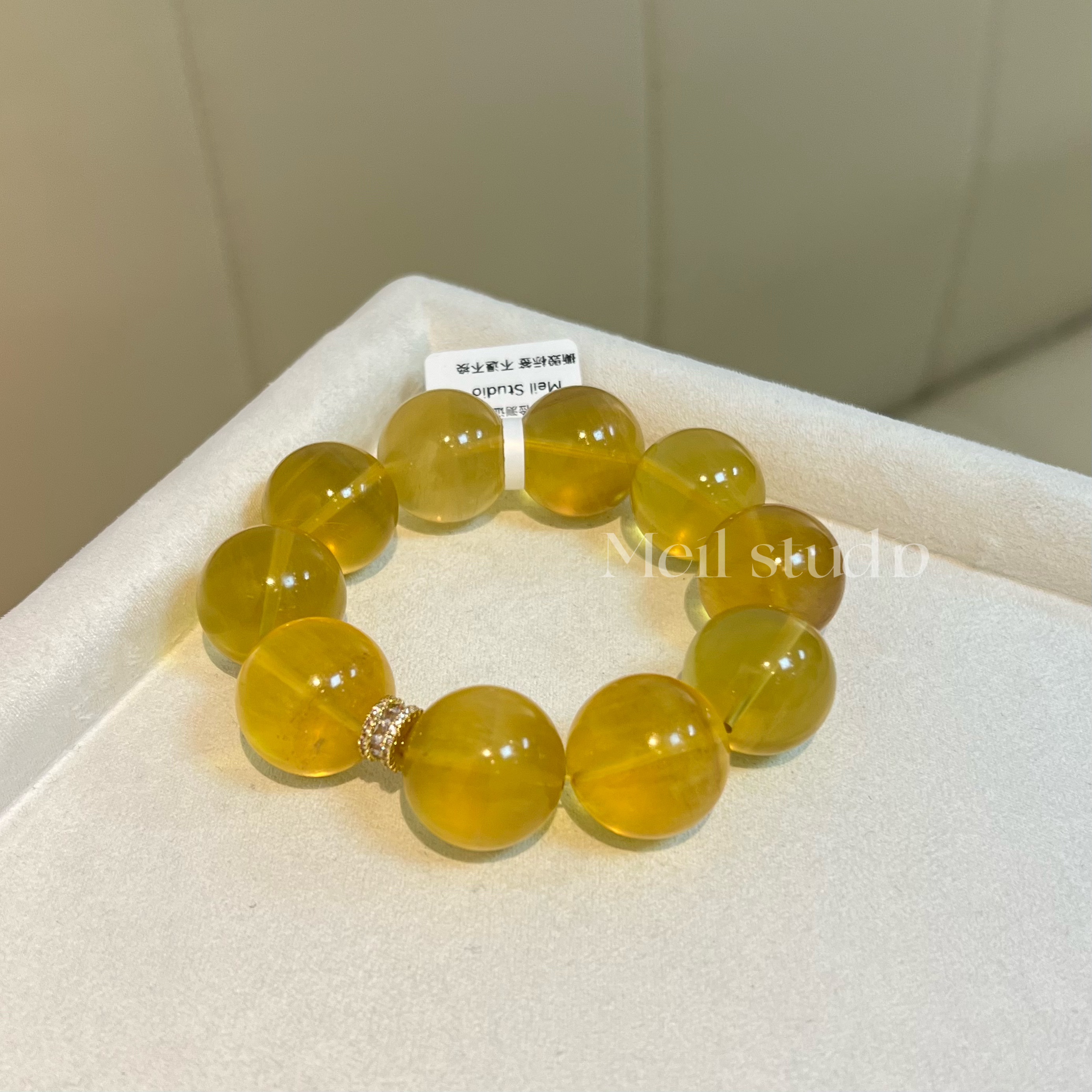 HZ  4568 大咪黄萤石20mm 手串多样性发其一