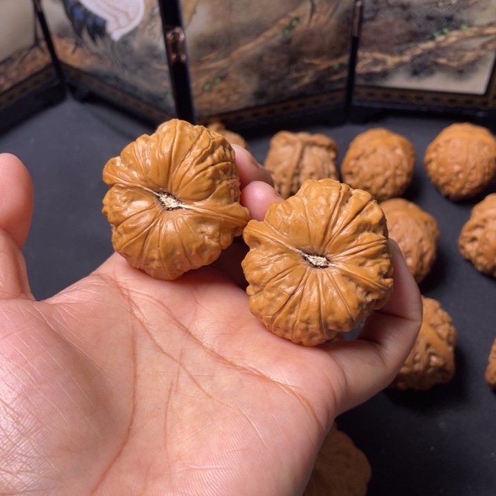 文玩核桃把件40南瓜墩