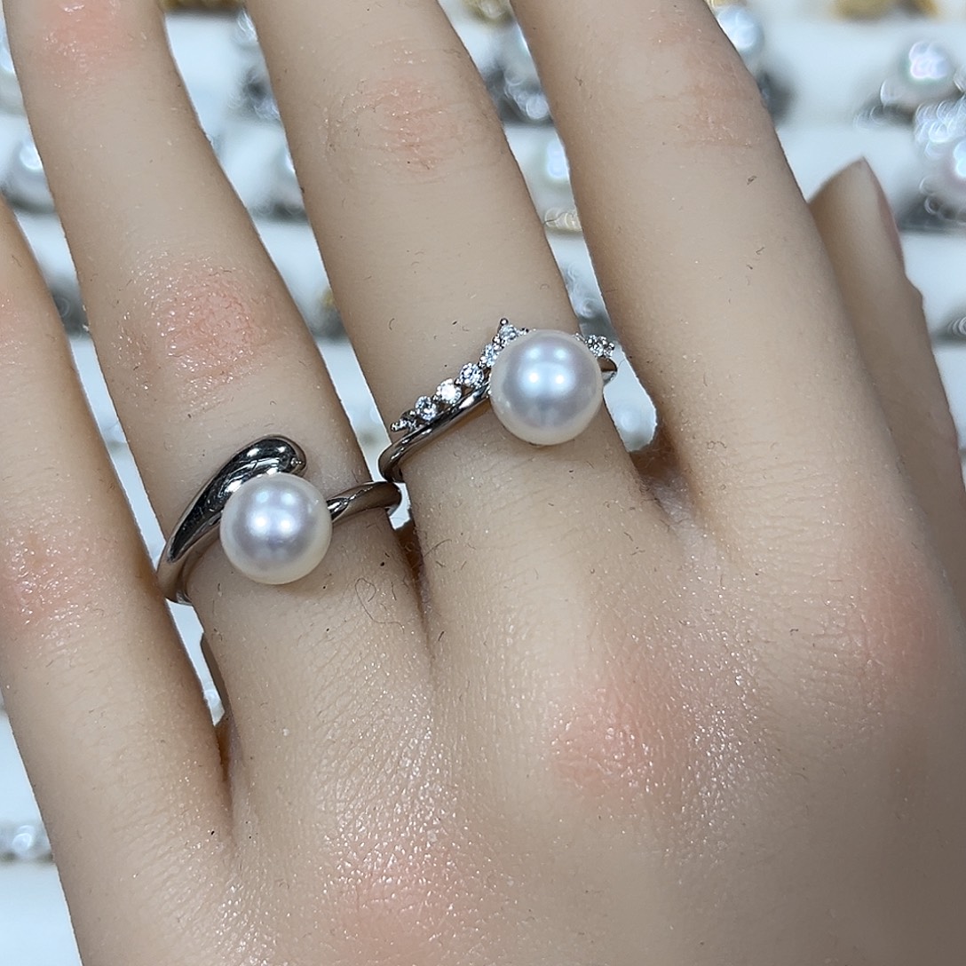 颈饰银S925镶嵌淡水珍珠