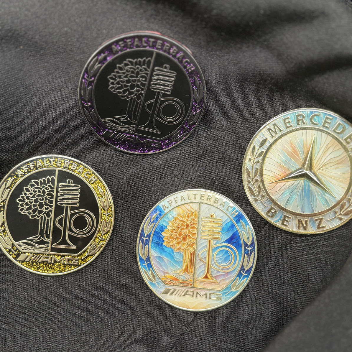 奔驰珐琅彩个性机盖车标适用于奔驰多款车型美观耐用奔驰苹果树