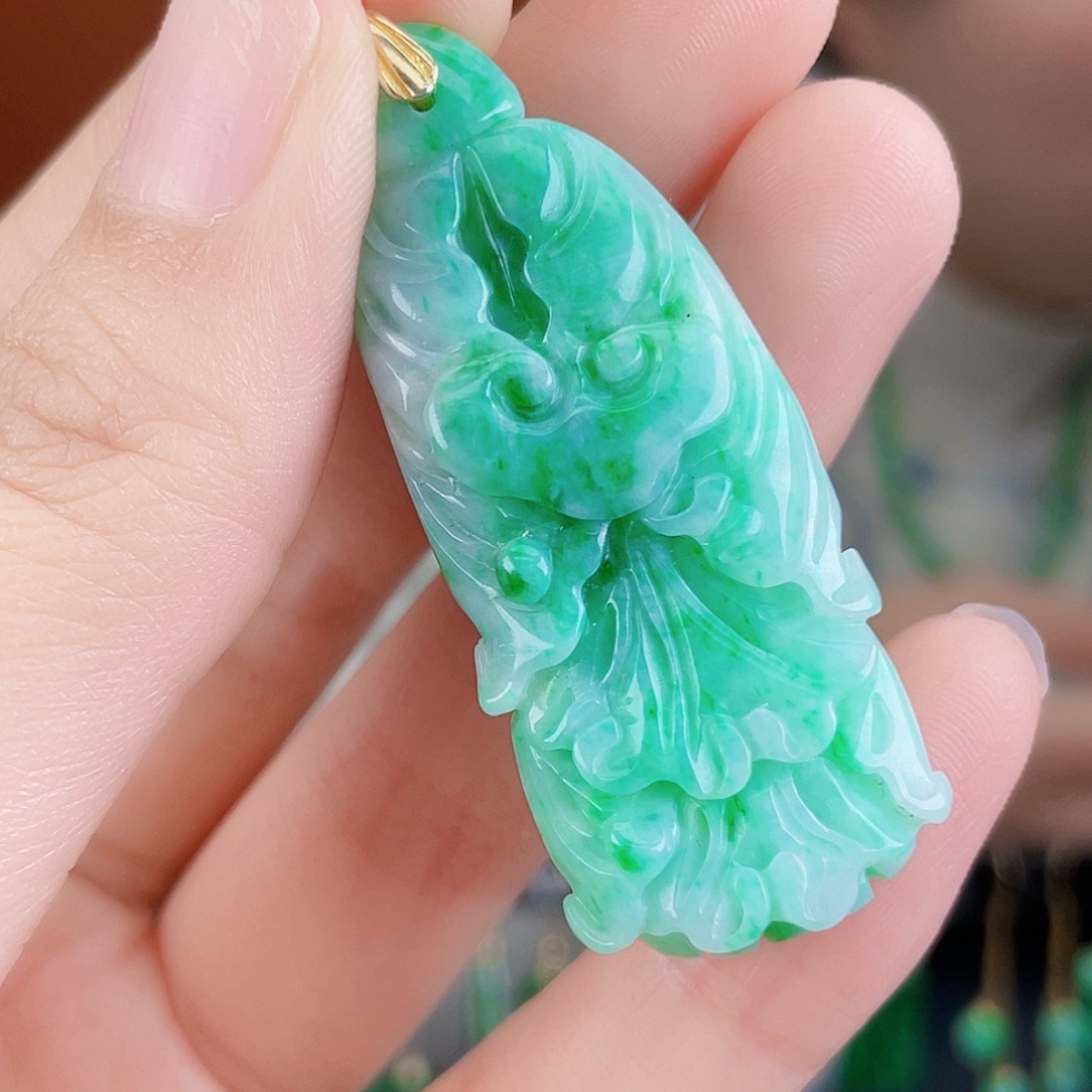 翡翠未镶嵌耳饰饰品