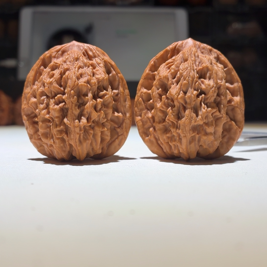 文玩核桃把件麦穗虎头40