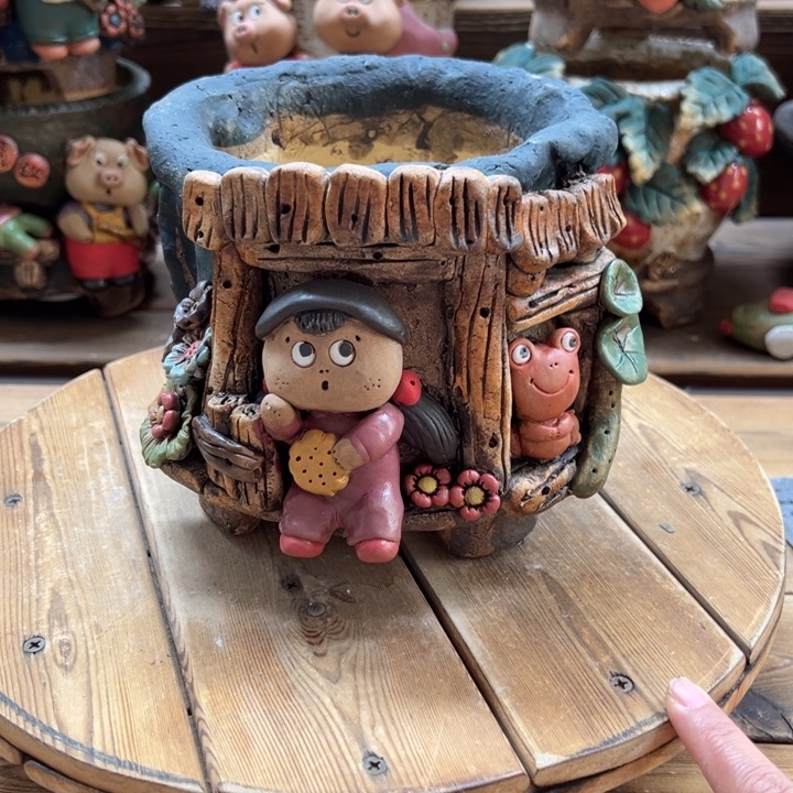 嘻哈多肉花盆百搭