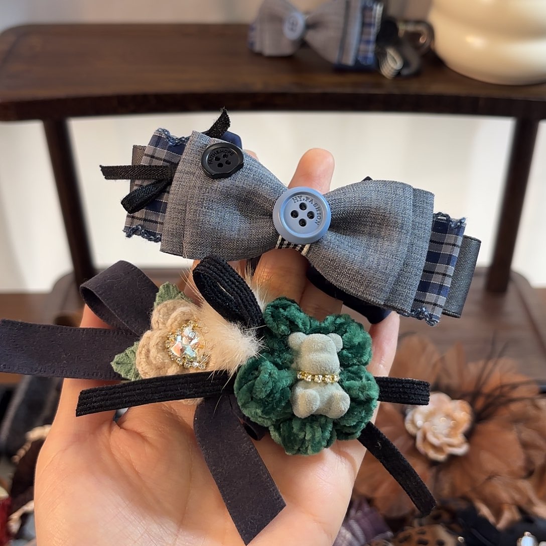 布艺铁合金套组两个发圈