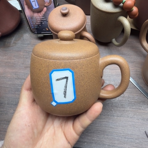 茶杯紫砂一**水半手工原矿黄段盖呗