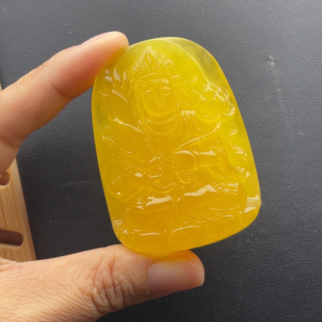 琥珀未镶嵌颈饰天然琥珀蜜蜡