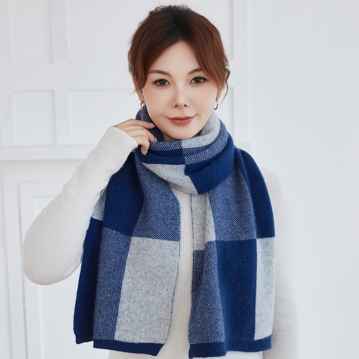 25爆款100%山羊绒男女同款围脖保暖韩版秋冬加厚休闲风情侣围巾