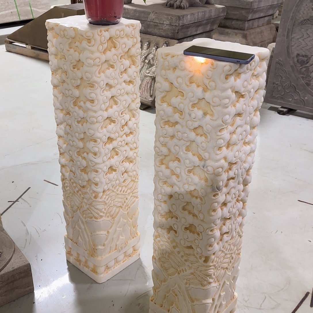 石材石柱一对，包邮，不包卸