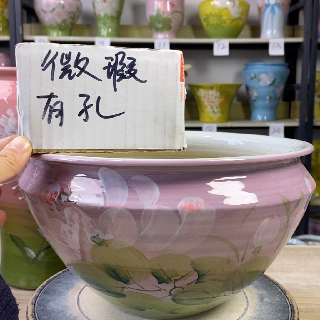 景德镇手工手绘陶瓷花盆