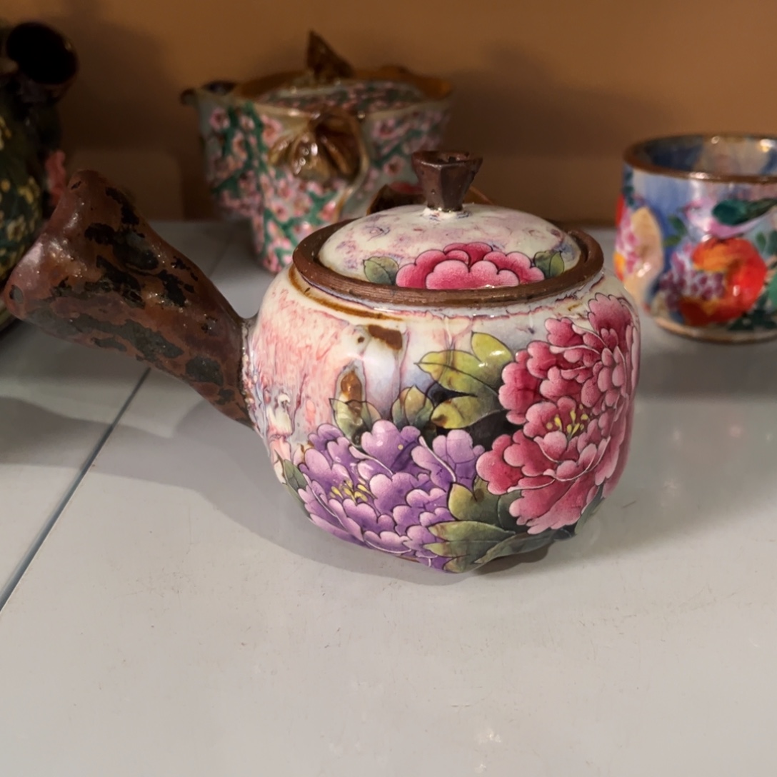 柴烧纯手工手绘陶瓷