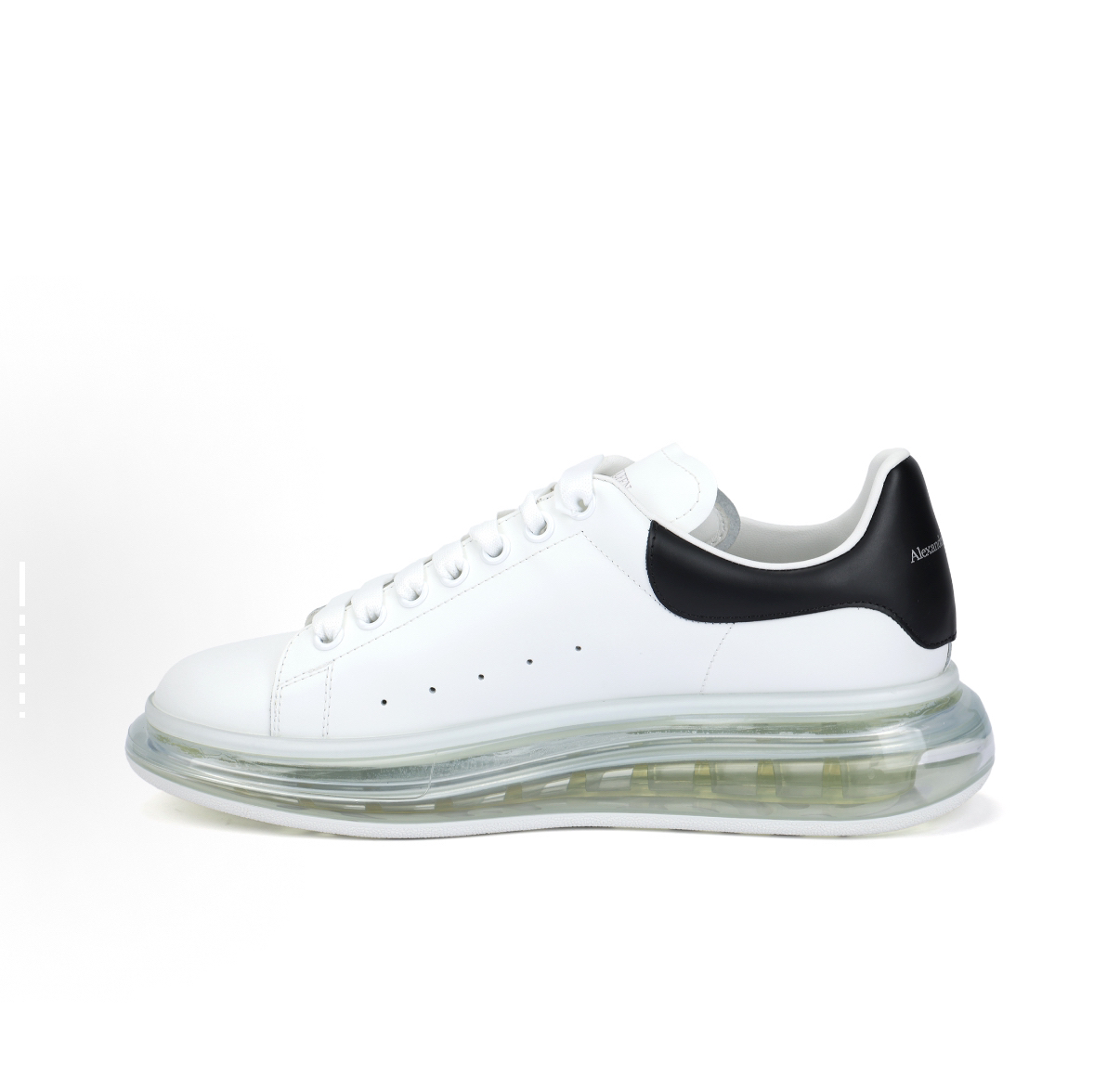 90新 Alexander McQueen/亚历山大·麦昆 41码 黑白 牛皮 时尚板鞋