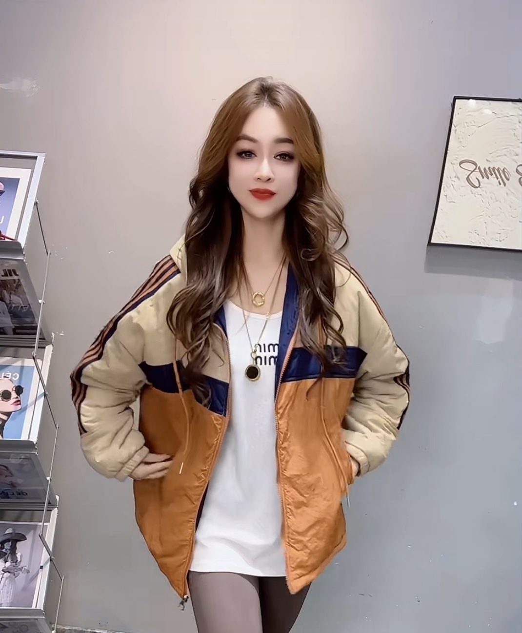 《连帽》2025潮流百搭连帽二棉宽松外套