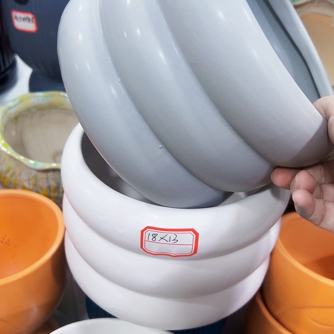 外贸尾单陶瓷花盆凑单10米包邮