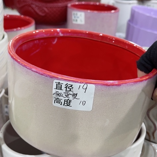 多肉绿植陶瓷花盆9.9包邮，有孔