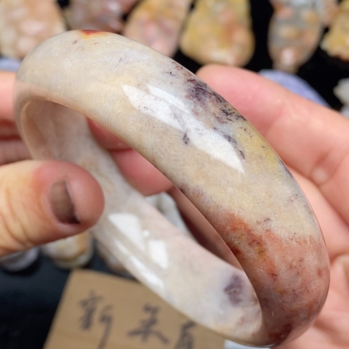 硅化珊瑚（珊瑚玉）手镯未镶嵌64