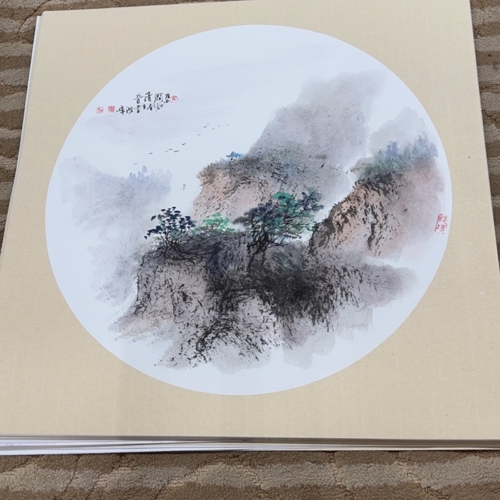 国画花鸟的翅膀是由两只