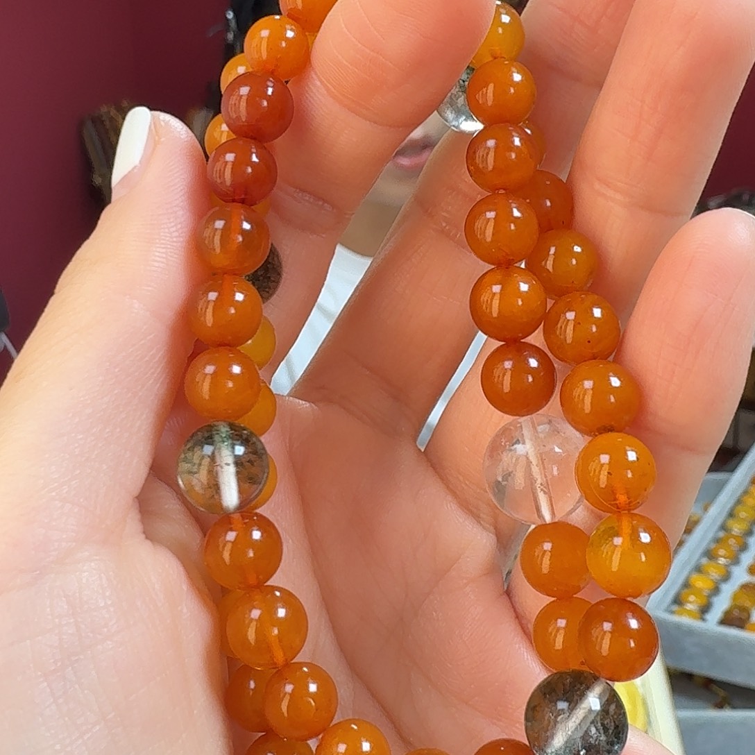 蜜蜡未镶嵌颈饰项链