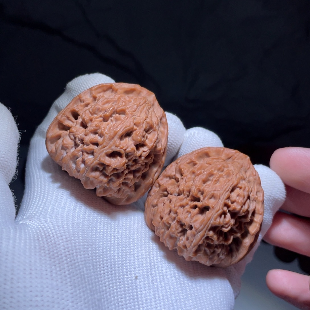 吊坠文玩核桃28号42南疆全品大红皮