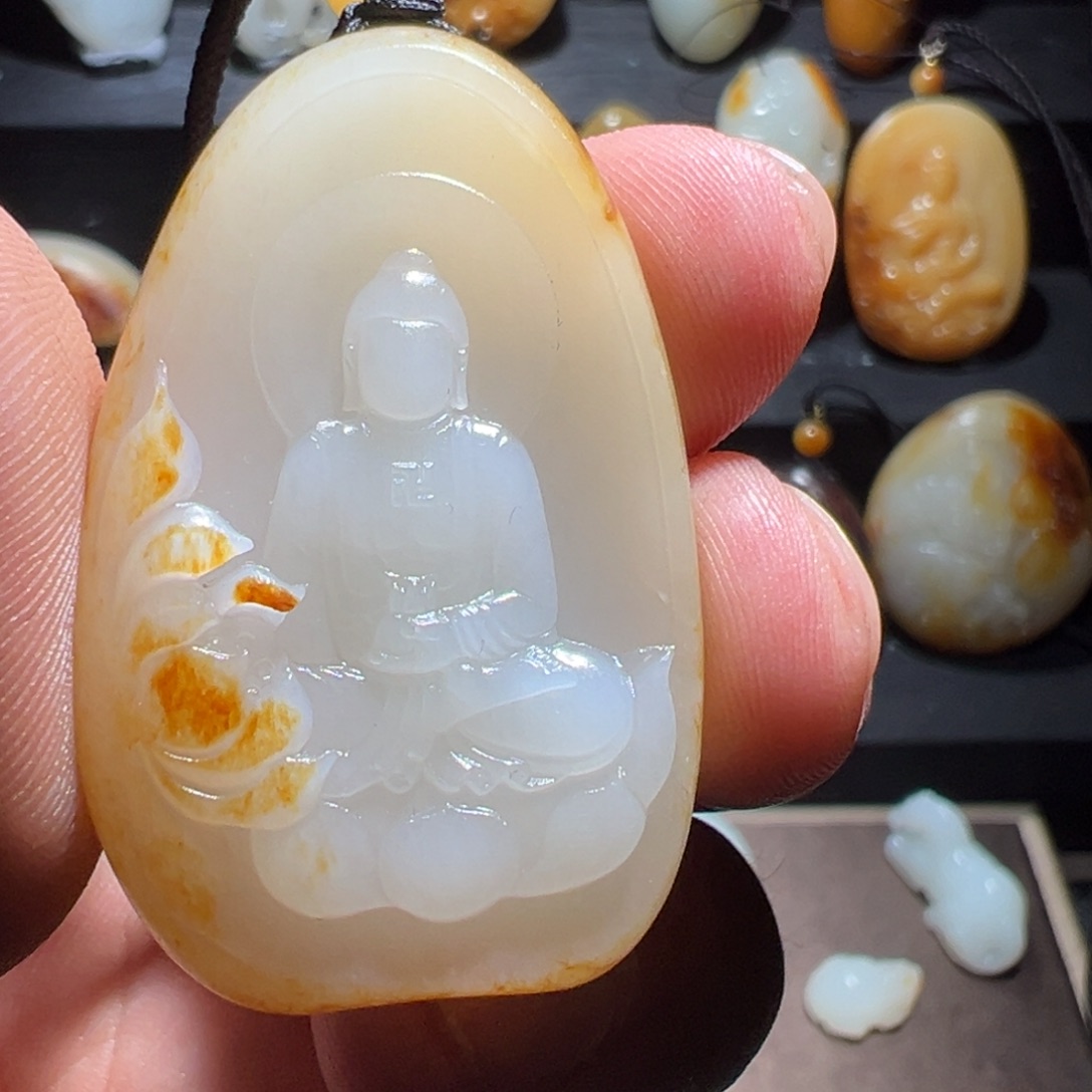 和田玉挂件未镶嵌M