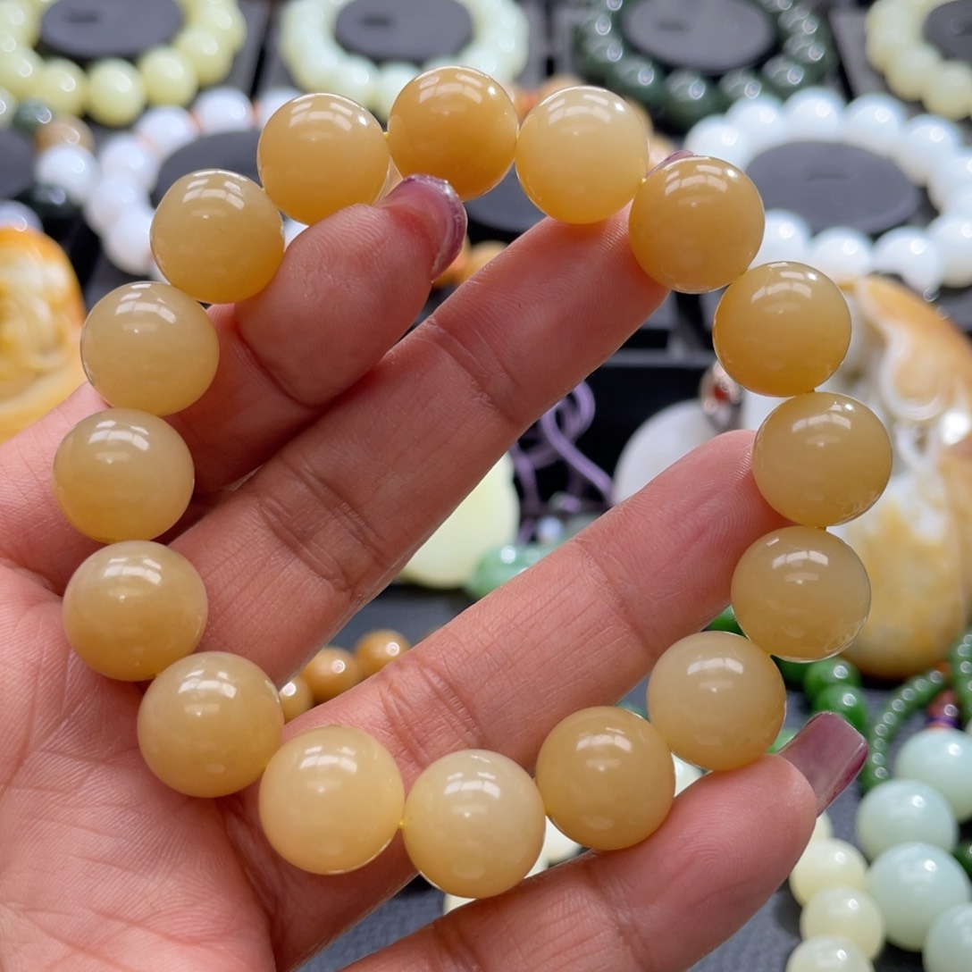 和田玉手串未镶嵌