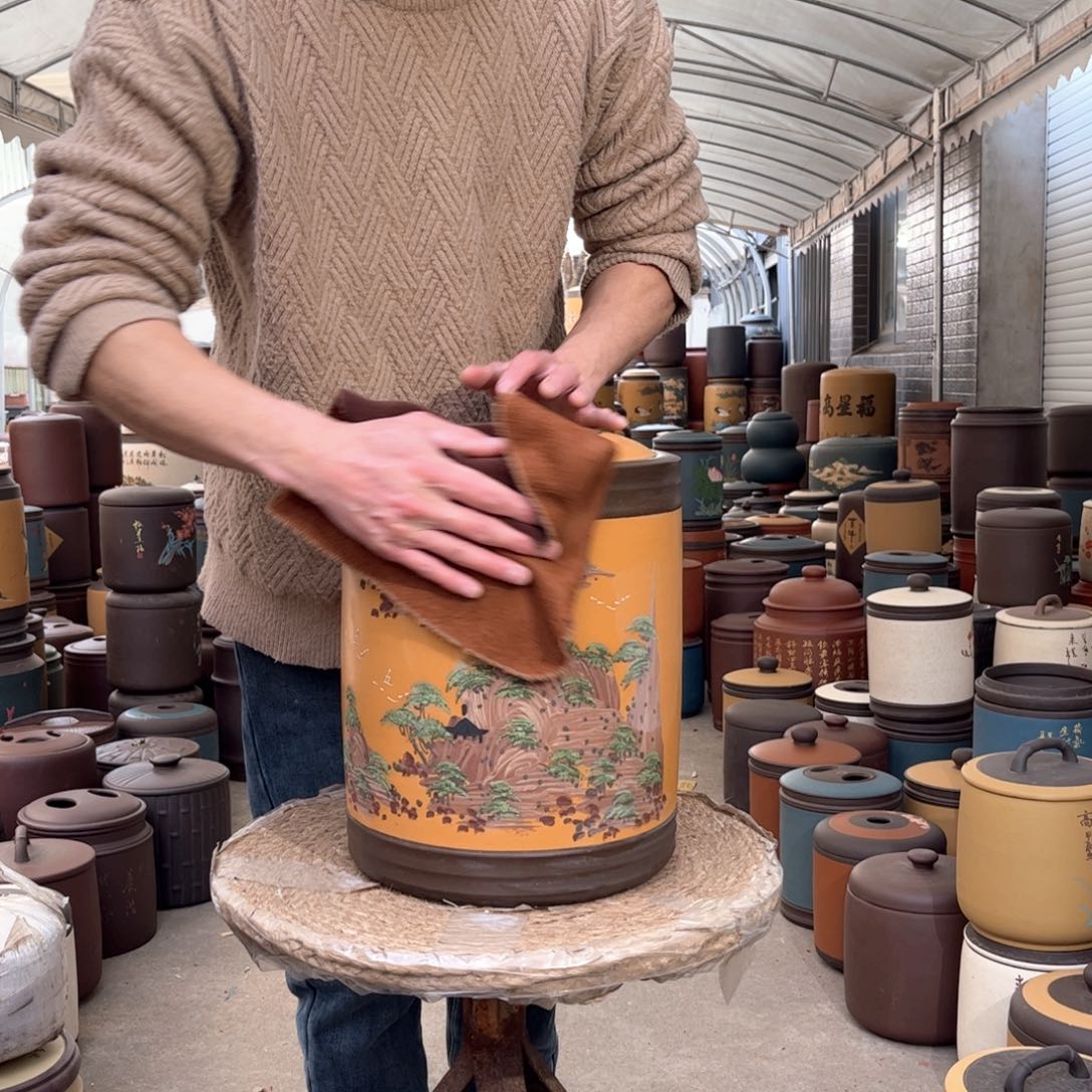 紫砂茶叶罐12 饼茶叶罐
