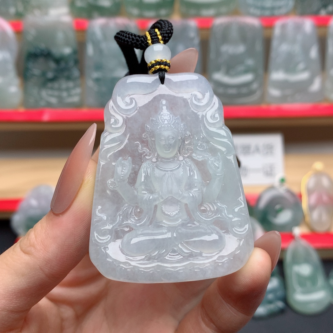 ****.翡翠未镶嵌颈饰千手