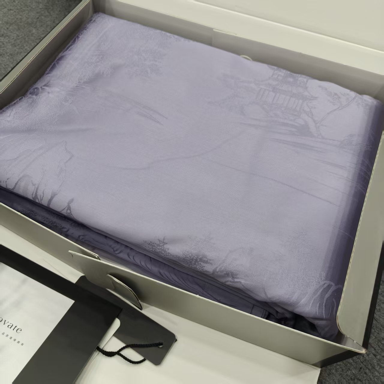 烟灰紫山水S级匹马棉四件套被套200*230+床单245*250+2枕套48*74