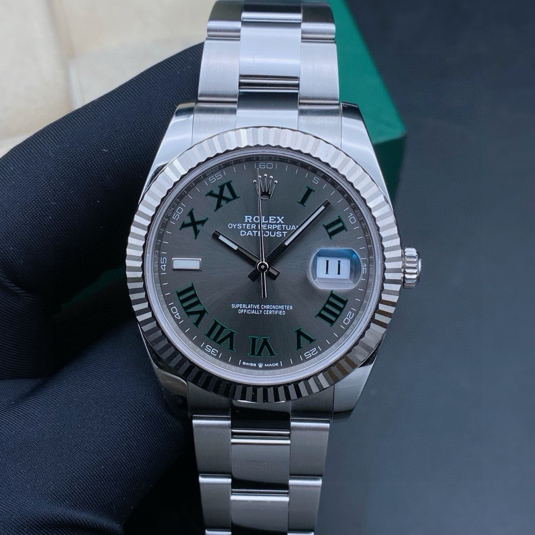 99新 Rolex/劳力士 日志126334男表/自动机械/表径41/绿萝