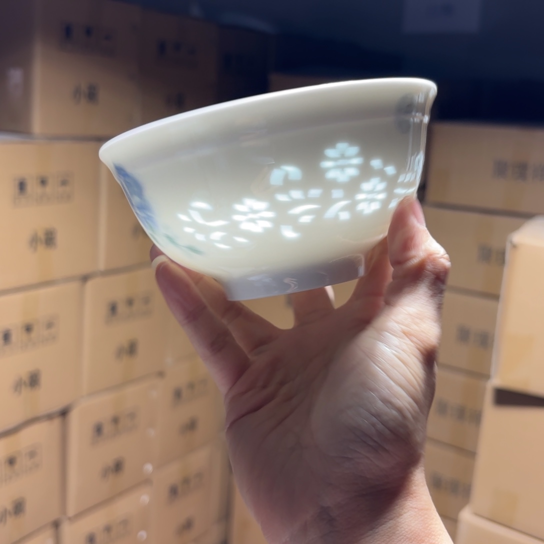 碗瓷景德镇陶瓷两只微瑕