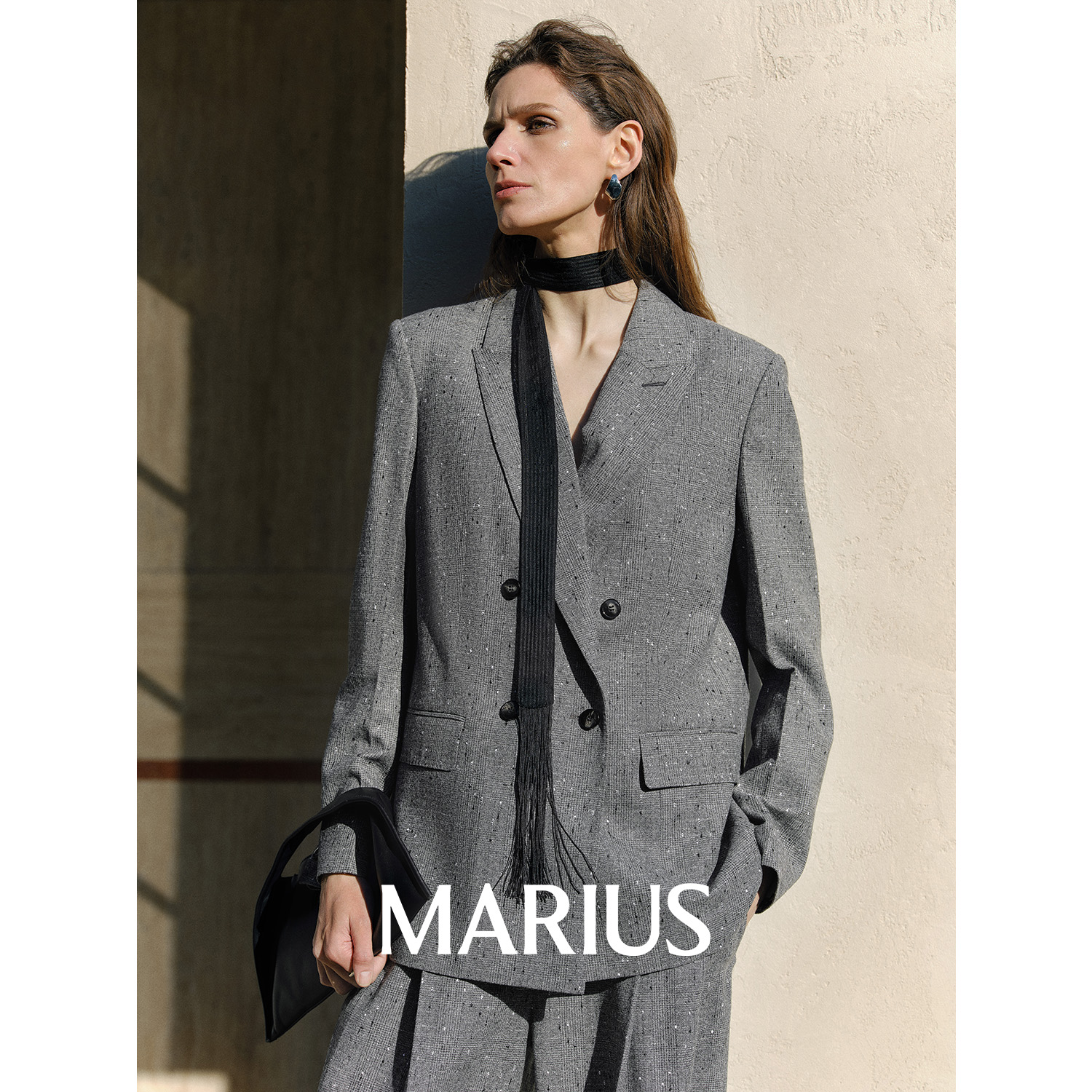 MARIUS“玛黑区3.0”意大利法兰绒复古老钱风格纹西装西裤