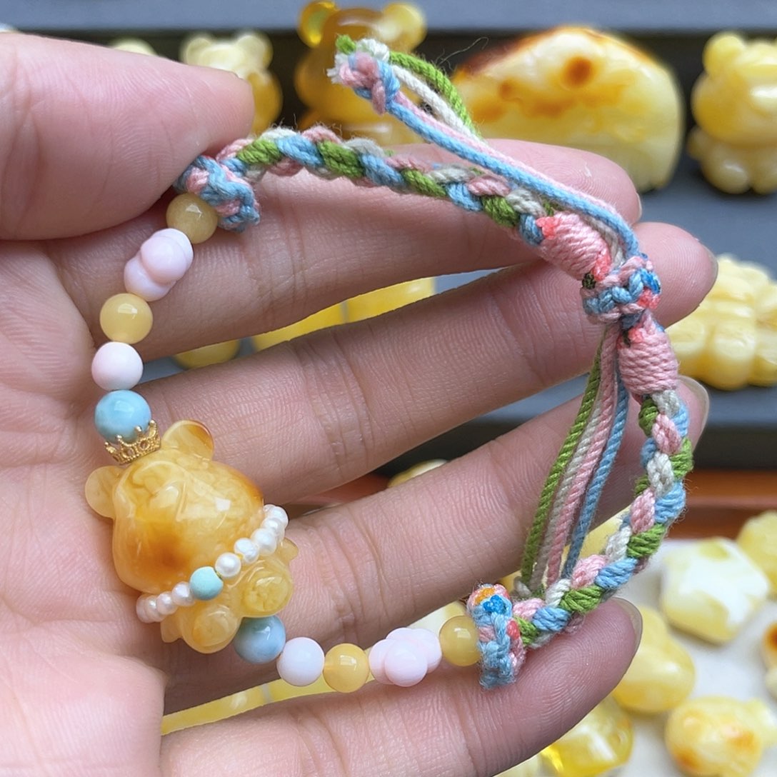 琥珀裸石未镶嵌蜜蜡