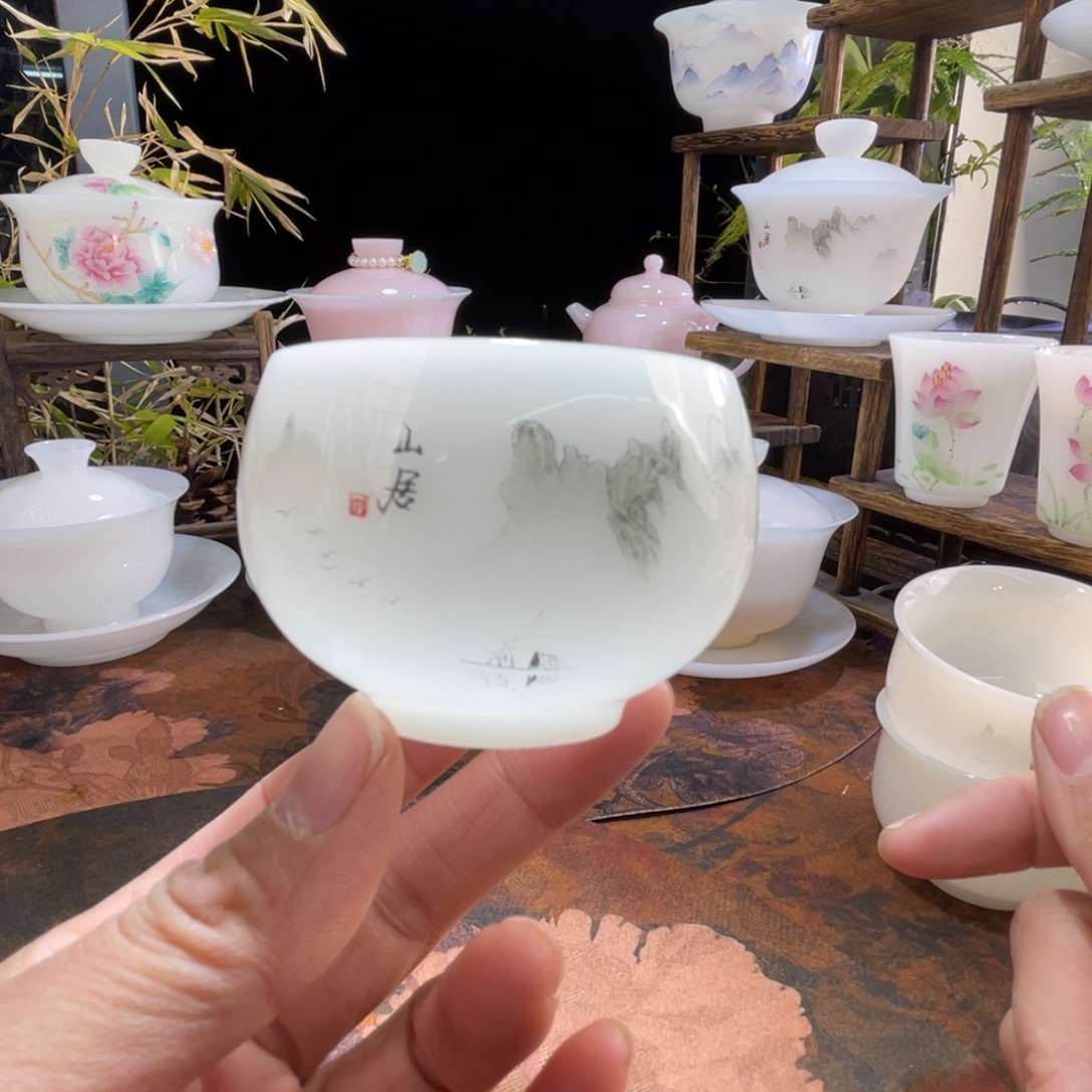 璞玉釉烧水墨山居小禅定60ml