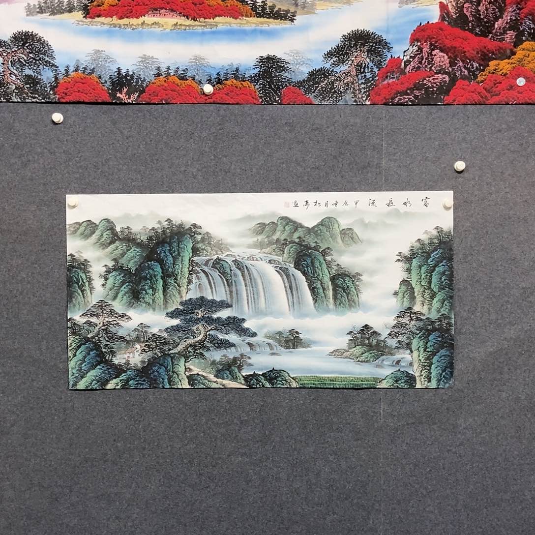 国画四尺山水一副