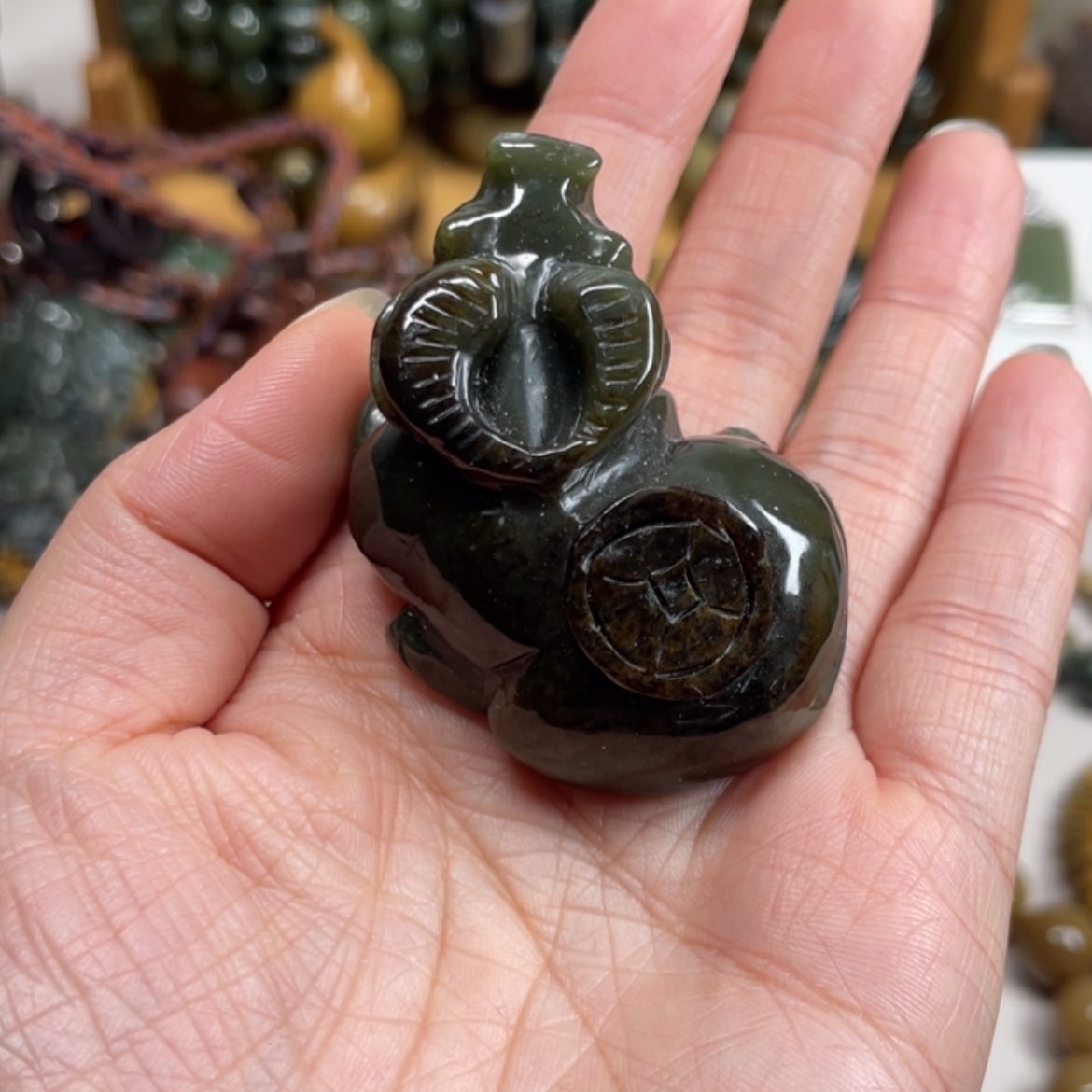 【闪购商品】岫岩河磨玉（透闪石质玉）手把件未镶嵌