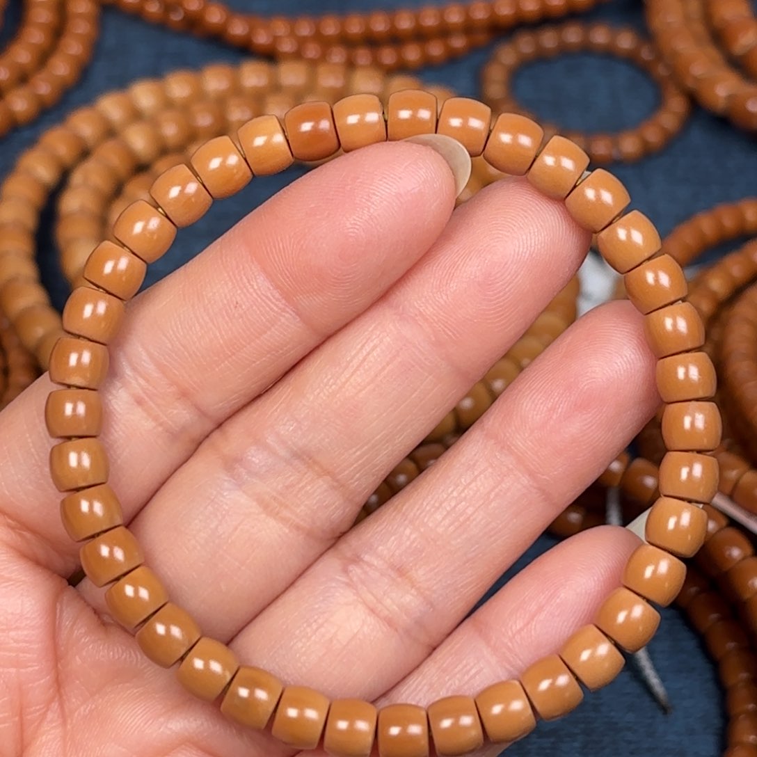 橄榄核把件6.0mm橄榄核尖直切单圈