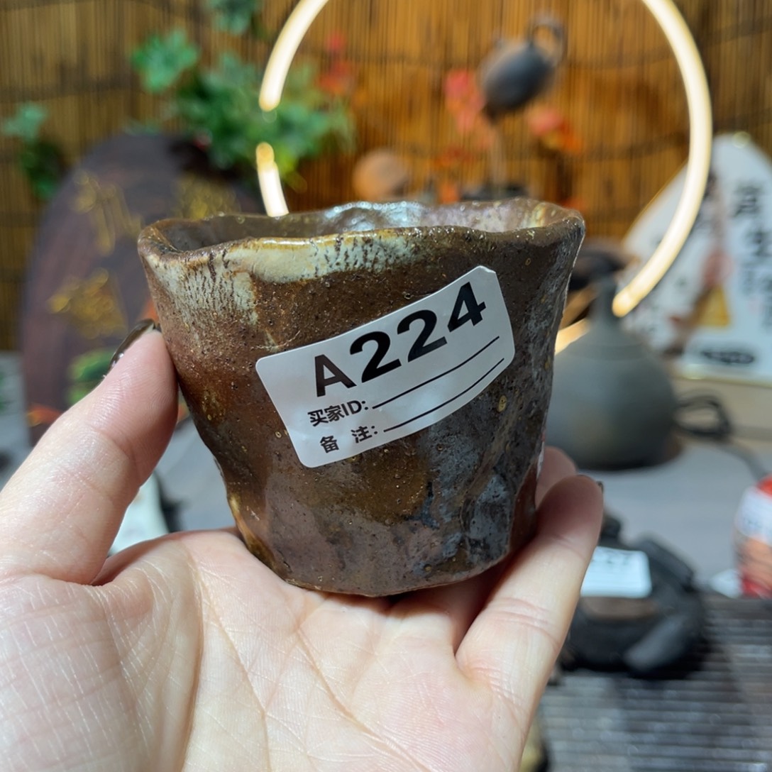 木村信鸿柴烧宝瓶