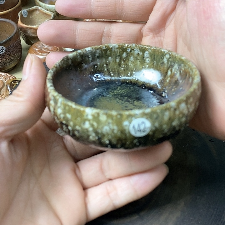 杯手工粗陶、柴烧茶器
