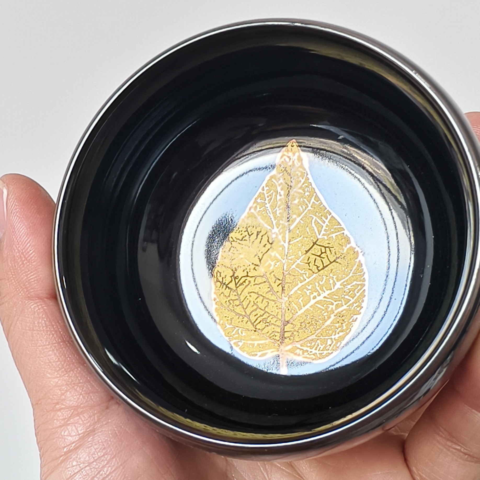【大叶有成】金叶高端茶器主人杯品茗杯陶瓷纯手工盏茶精美禅定杯