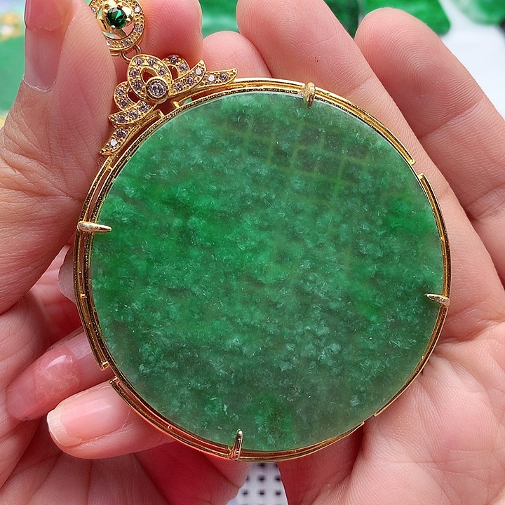 翡翠颈饰银S925镶嵌翡翠