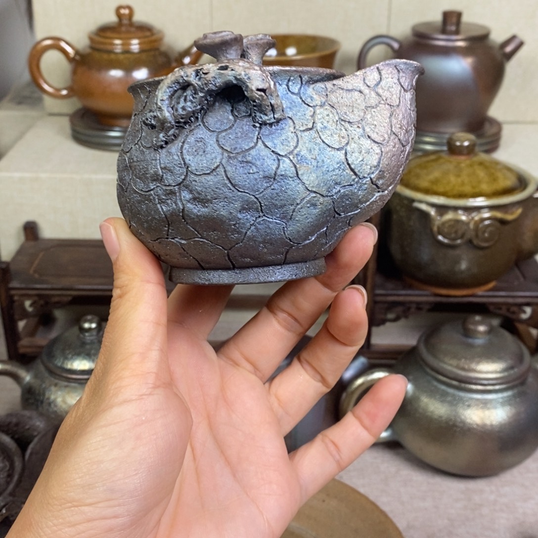 简***活建水紫陶柴烧宝瓶