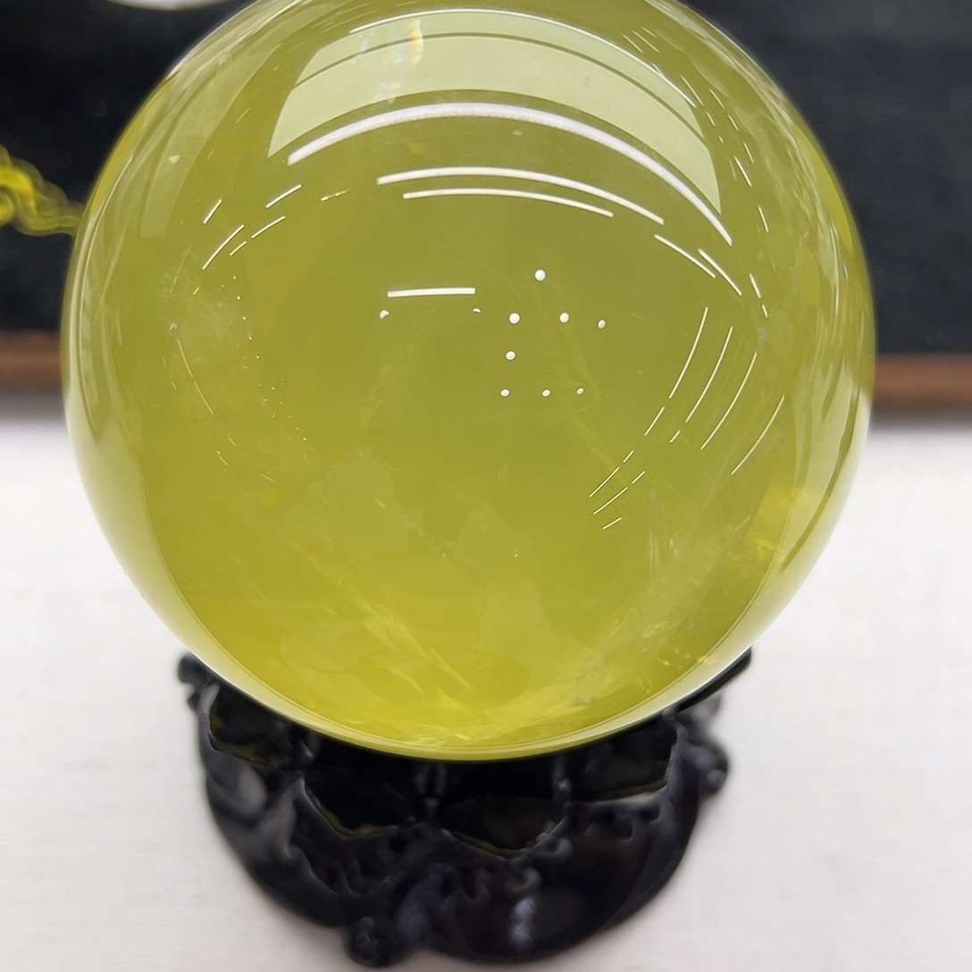 水晶水晶球摆件未镶嵌善*