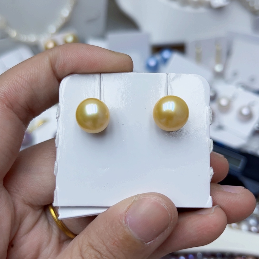 淡水珍珠耳饰银S925镶嵌