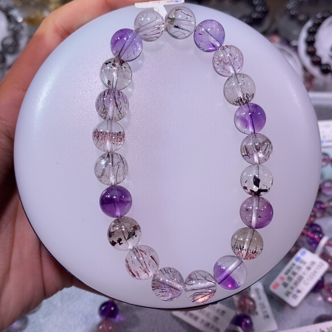 水晶手串未镶嵌超七9+