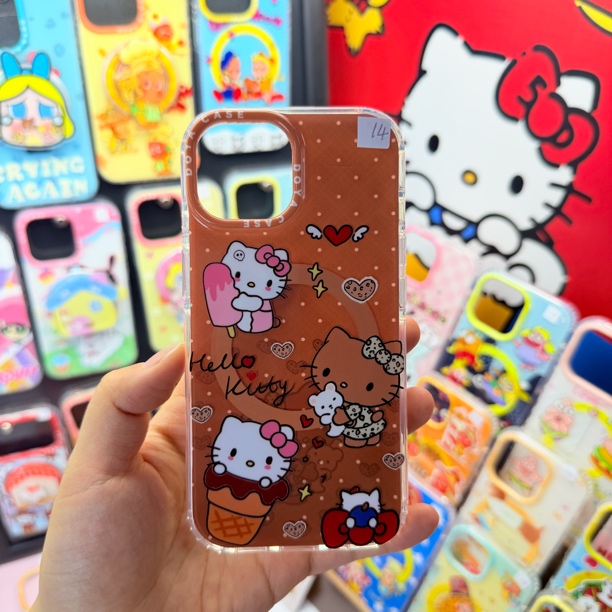 适用苹果17promax手机壳亮面棕色KK公主全包防摔16/15/14保护套