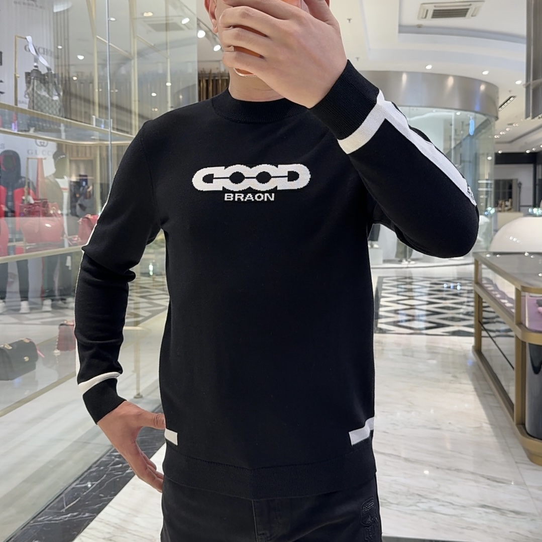 【欧洲街名品】7698品牌欧货简约百搭男士长袖羊毛衫