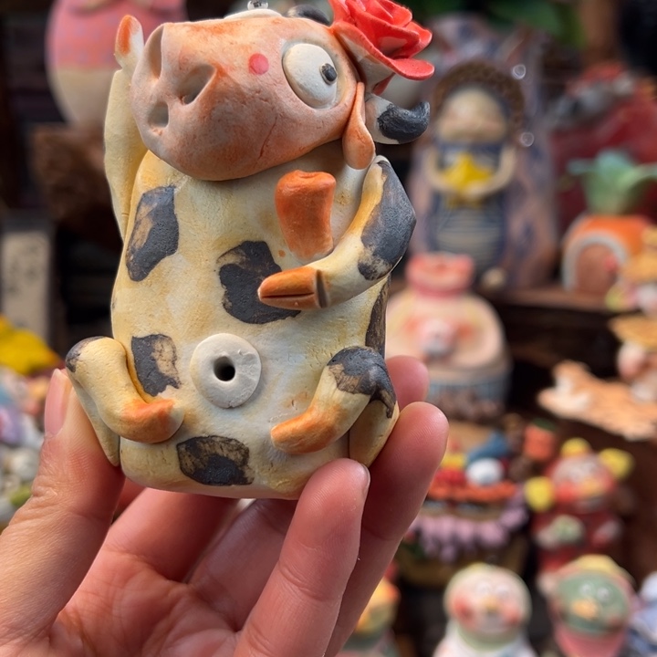 陶摆件小镇青花每日有新品