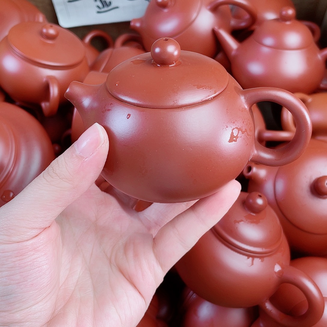 朱泥壶小西施140毫升 壶底微瑕
