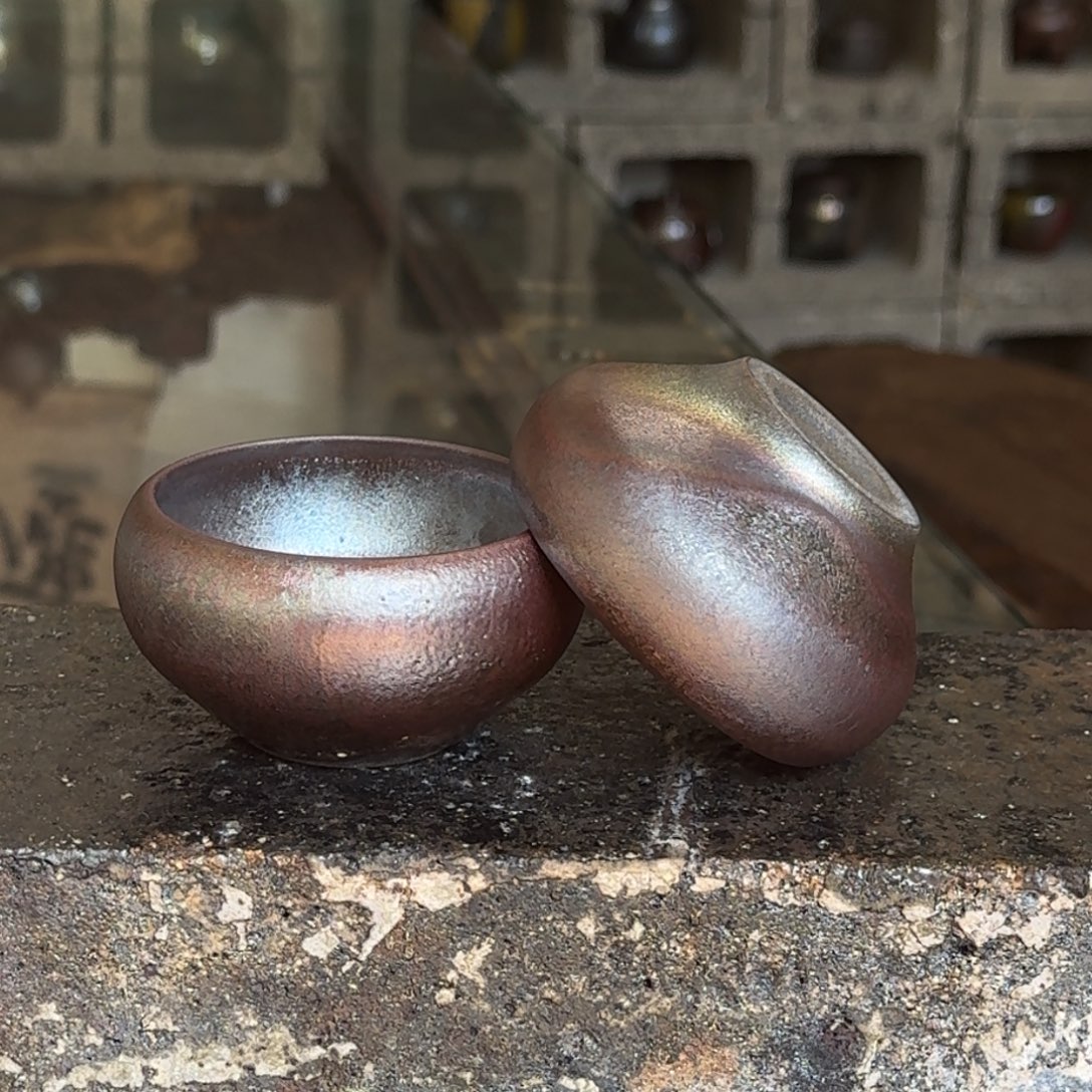 建水紫陶紫泥柴烧茶具